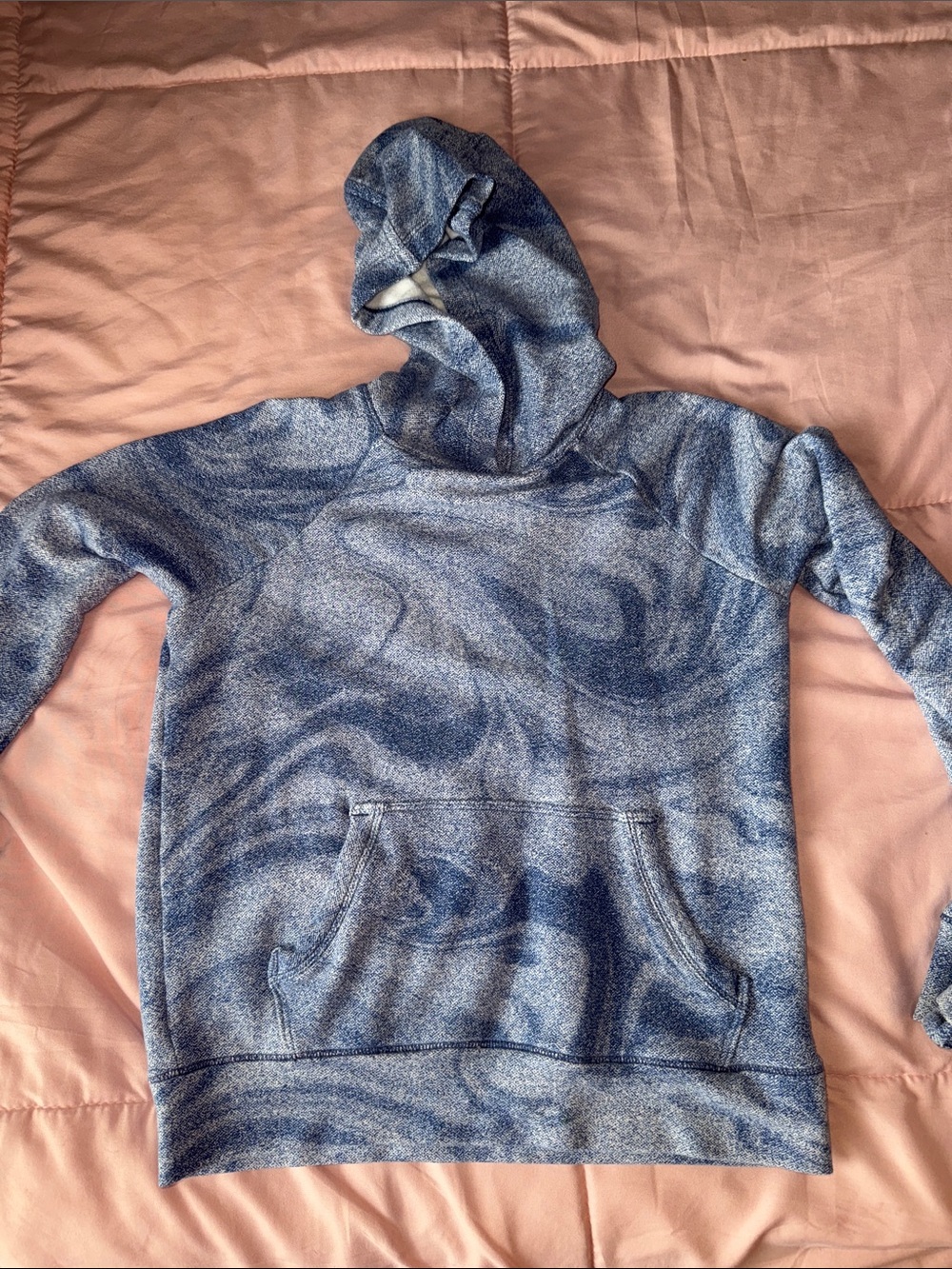 Athleta Girl Blue Marled Hoodie Sweater